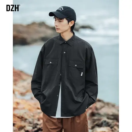 男士秋季衬衫男长袖寸衫潮牌高级感男装情侣休闲衬衣外套2023新款商品大图