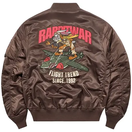 VIP刺绣徽章ma1飞行员夹克男春秋新款美式复古棒球服宽松情侣外套商品大图