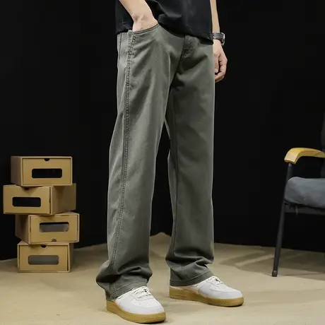 直筒休闲裤男春季2024新款宽松潮牌大码男士春秋薄款工装裤子男裤商品大图
