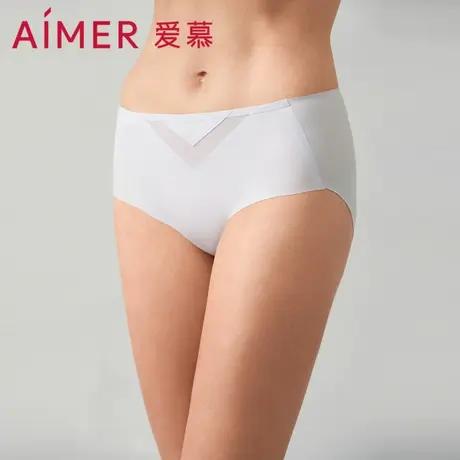 「氧气贴贴」爱慕内裤女抗菌棉质底裆中腰平角裤内裤AM239351图片