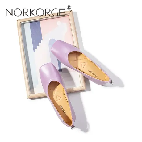 文艺灰紫色时装单鞋商品大图