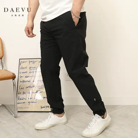 大依无忧夏季大码男装速干薄料潮胖子束脚加肥加大男士休闲长裤商品大图