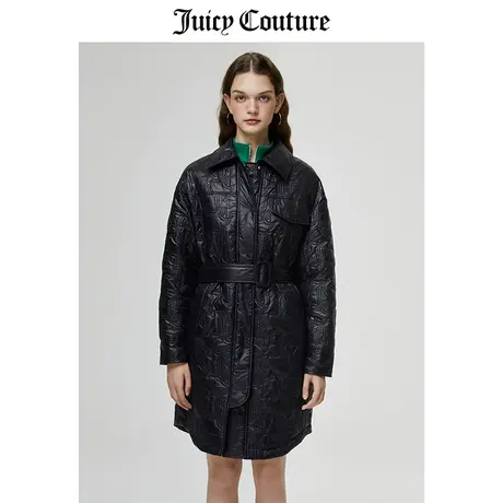 Juicy Couture橘滋羽绒服女冬款美式宽松翻领轻薄鹅绒长款外套女商品大图
