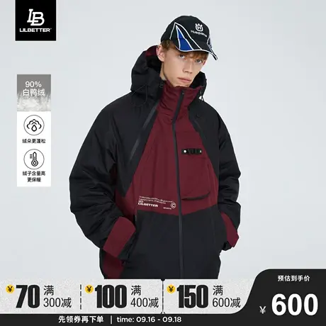 Lilbetter男装羽绒服冬季新款潮牌宽松防风夹克防寒潮流外套潮LB图片