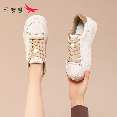 红蜻蜓板鞋女新款2023爆款潮牌鞋子平底休闲今年流行的超火小白鞋商品大图