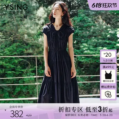 【100%棉】衣香丽影结构感气质连衣裙女2025年夏装新款ins风裙子图片
