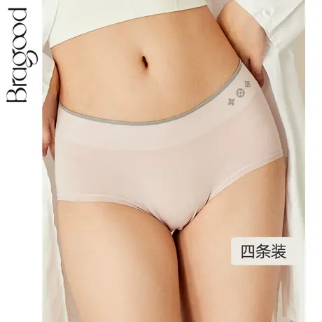 莫代尔蚕丝底档无痕收腹提臀中腰高腰透气速干提臀三角内裤商品大图