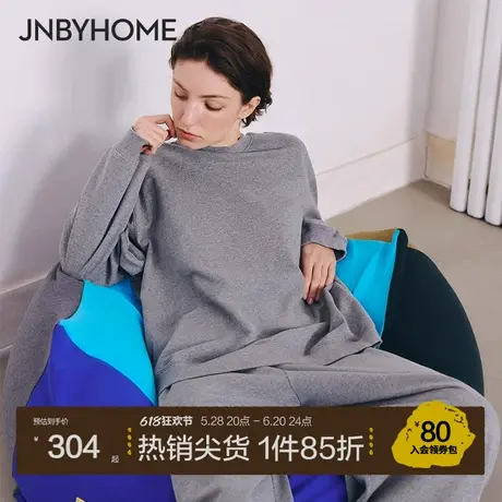 JNBYHOME江南布衣25新休闲卫衣套装女运动风双圆领长袖外穿家居服商品大图