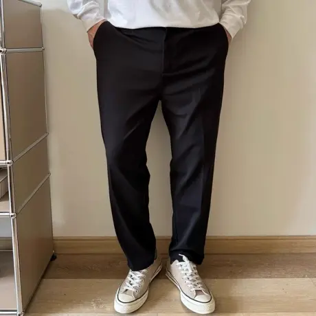大依无忧大码男装秋新款韩版男裤修身直筒加肥加大男士商务休闲裤图片
