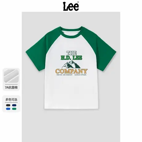 Lee童装男孩短袖t恤2025新款夏季微潮百搭男大童半袖体恤儿童上衣图片