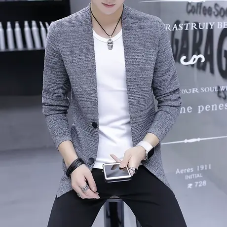 夹克男薄款2023秋季新款青年修身男装韩版潮流休闲帅气时尚外套男商品大图