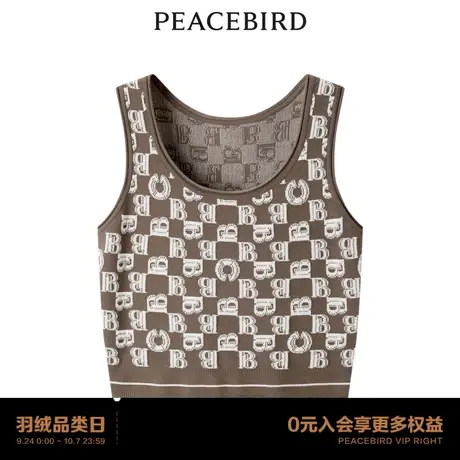 【商场同款】太平鸟女装2023秋季新款老花线背心A1EED3301商品大图