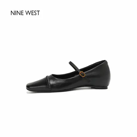 Nine West/玖熙法式真皮不累脚内增高复古玛丽珍鞋一字带单鞋女商品大图