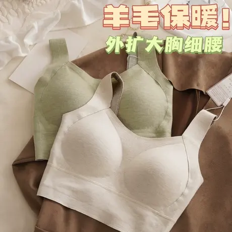 保暖背心女羊绒小胸聚拢无钢圈胸罩外扩显胸大上托提拉防下垂文胸图片