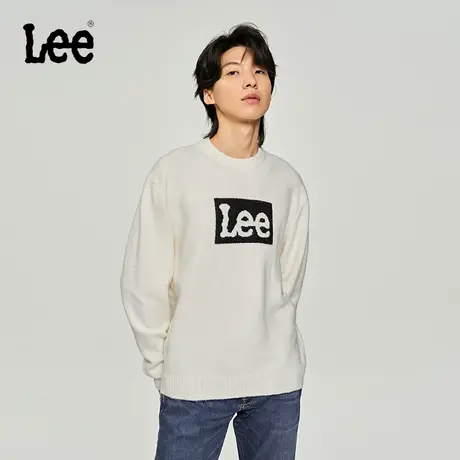 Lee商场同款23秋冬新品舒适版圆领logo多色男毛衣潮LMT0067774UX图片