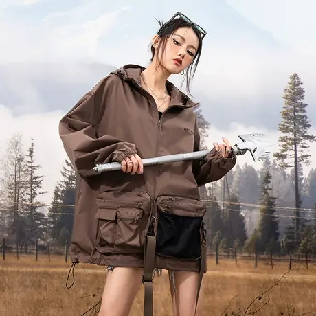 YEP×AU3TIC山系户外可收纳折叠挎包防风防泼水半拉链外套商品大图