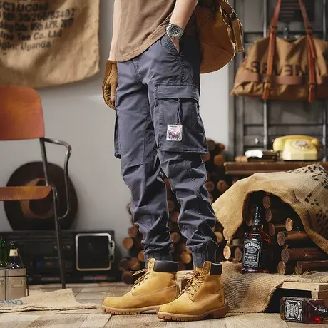 Modi Nick/摩帝尼克潮牌工装裤男士潮流时尚休闲宽松大码纯色裤子商品大图