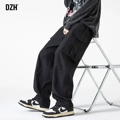 男士工装裤美式冲锋裤男秋季束脚裤子阔腿裤2023新款宽松长裤男裤商品大图