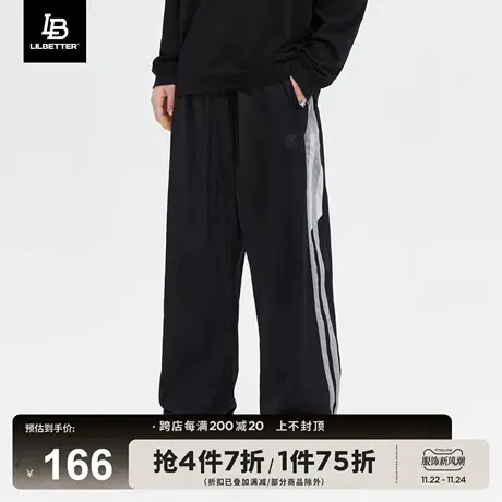 LiLbetter休闲裤男秋季新品痞帅长裤潮牌运动裤oversize直筒裤子商品大图