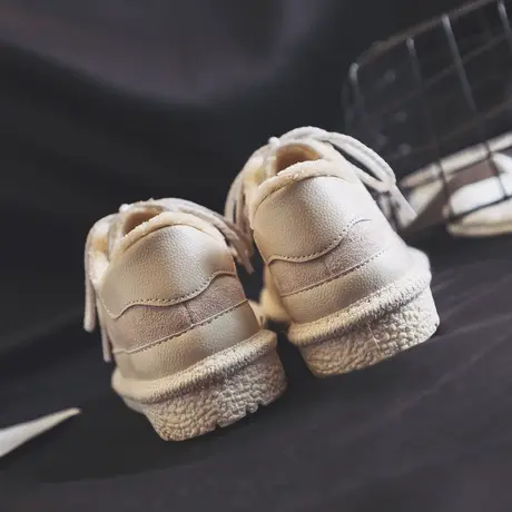 棉鞋女2020新款冬季小白鞋加绒学生韩版百搭山本风运动复古智熏鞋商品大图