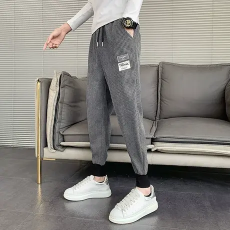 秋季男休闲裤小脚裤裤子修身潮流束脚运动九分裤网红潮牌百搭ins商品大图