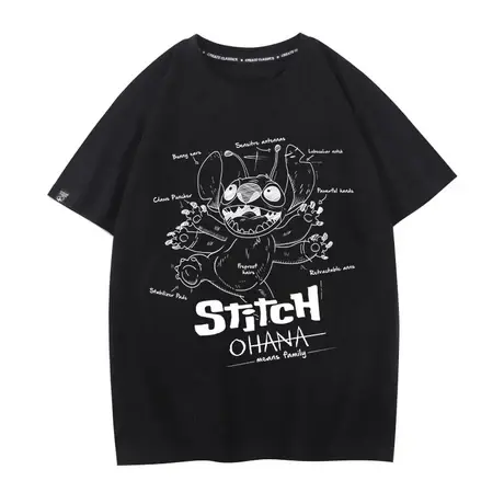 星际宝贝史迪仔同款衣服史迪奇周边T恤男女短袖打底衫半袖宽松TEE图片