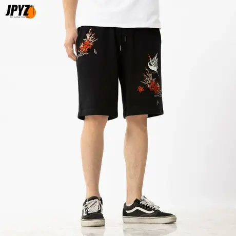 休闲短裤男生夏季薄款潮牌宽松5分外穿大裤衩大码中裤五分裤国潮商品大图