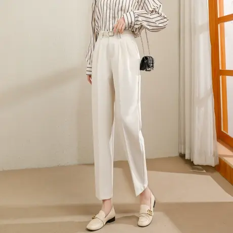 时尚气质休闲显瘦九分裤2023年季新款女士上班族通勤哈伦西装裤图片