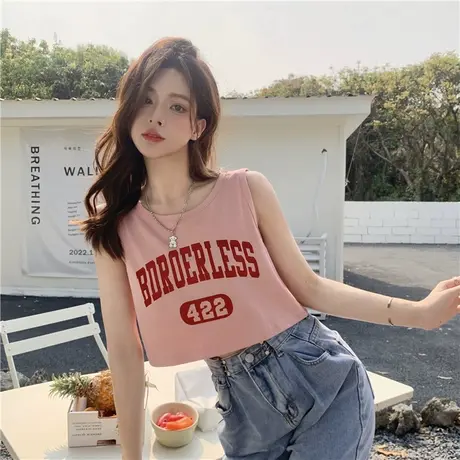 运动小背心吊带女夏季内搭设计感小众外穿辣妹短款打底无袖上衣潮商品大图