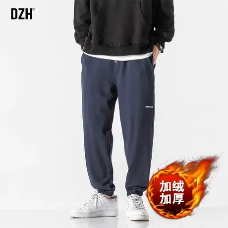 男士冬季宽松保暖卫裤男加绒加厚裤子男裤2024新款束脚休闲运动裤商品大图