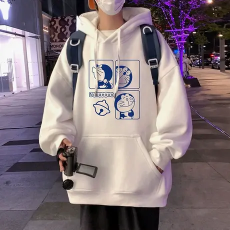 纯棉连帽卫衣男秋冬季宽松2023新款外套男装重磅ins潮牌港风帽衫商品大图