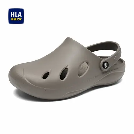 HLA/海澜之家男鞋新款夏季时尚休闲透气洞洞鞋包头舒适男拖鞋凉鞋商品大图