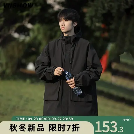 VIISHOW冲锋夹克男机能风外套秋季运动户外宽松夹克青少年登山服商品大图