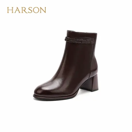 哈森/HARSON【全能系列】25冬新款气质时尚高跟时装靴百搭短靴商品大图