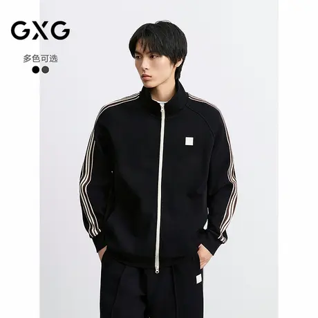 GXG男装 立领开襟卫衣撞色明线长袖上衣 25年秋季新品图片