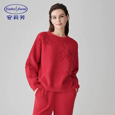 【k姐推荐】安莉芳玫瑰衣半边绒睡衣女士秋冬家居服套装商品大图