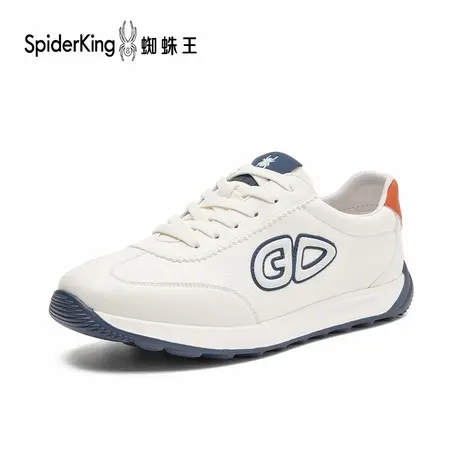 蜘蛛王男鞋2026春季新款轻便德训鞋软底休闲运动鞋真皮商务小白鞋商品大图