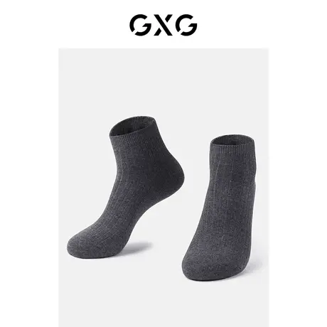 GXG男士袜子运动短袜黑色商务长袜吸汗棉袜子夏季船袜男棉图片