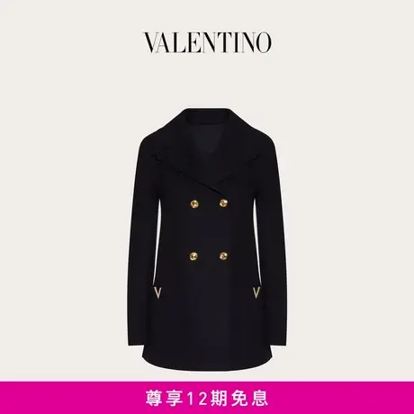 【24期免息】华伦天奴VALENTINO女士 COMPACT DRAP羊毛和羊绒大衣商品大图