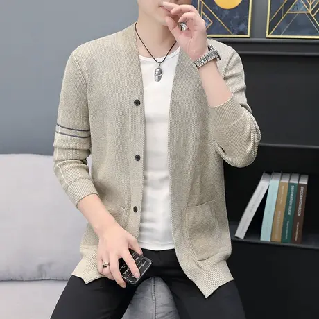 春秋装毛衣男新款上衣开衫外套秋衣青少年针织衫秋季线衫简约线衣商品大图