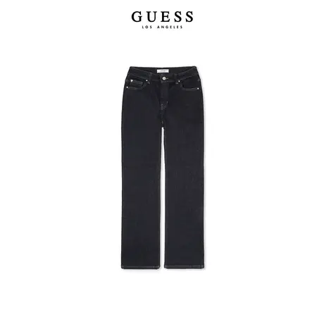 【38上新季】GUESS 女士百搭设计水洗直筒修身牛仔裤商品大图