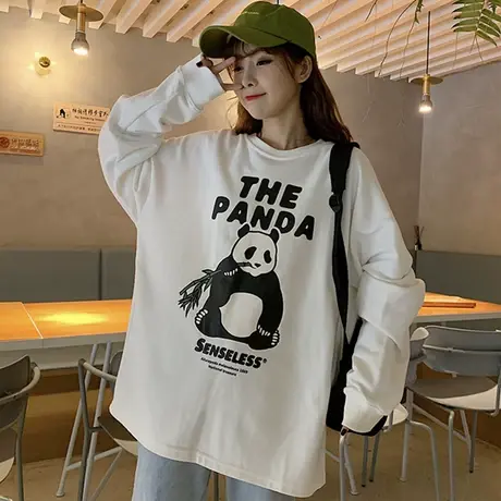 waitmore卫衣女2019初秋新款潮宽松韩版百搭bf薄款ins超火cec外套商品大图