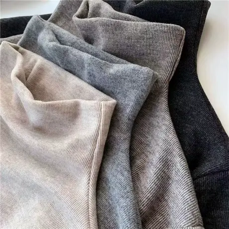 2024新款内搭打底衫秋冬洋气半高领磨毛t恤女长袖加绒加厚上衣潮图片