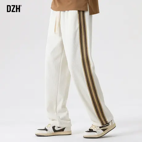 男士灯芯绒男裤2023新款宽松裤子男款休闲直筒裤垂感高级感宽松裤商品大图