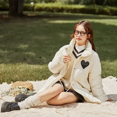 唐狮中长款羽绒服女装超好看冬装新时尚抽绳羽绒服外套加厚鸭绒图片