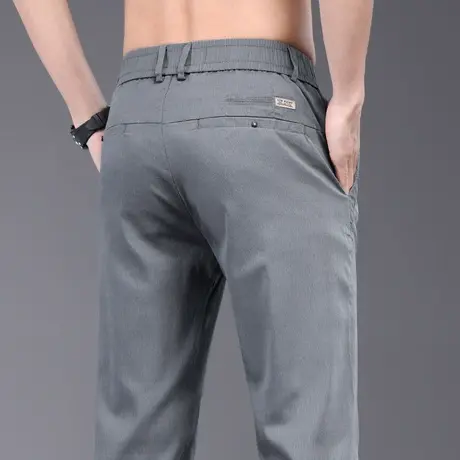 男士夏装冰丝薄款直筒休闲裤子夏季商务西装西裤春季男裤2024新款图片