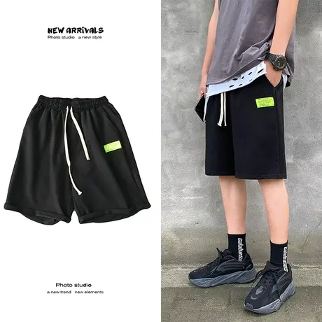 夏季短裤男韩版潮流宽松休闲五分裤港风工装大码运动裤百搭卫裤子商品大图