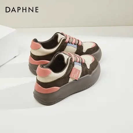 Daphne达芙妮 女神推荐~厚底运动鞋女款2024新款爆款真皮休闲女鞋图片