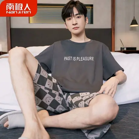 男士睡衣男款夏季纯棉夏天男式青少年短袖韩版家居服夏款2023新款图片