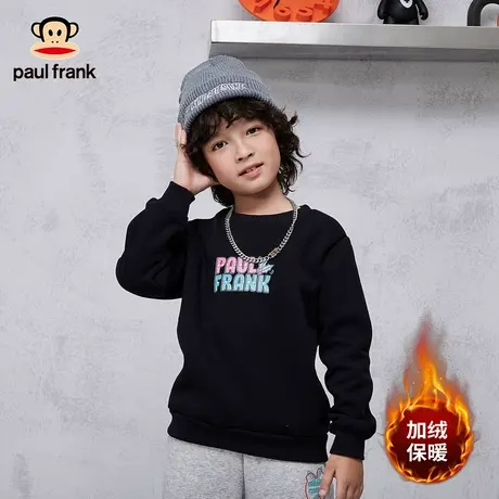 大嘴猴童装儿童加绒男童卫衣2023秋冬新品女童中大童保暖上衣潮商品大图